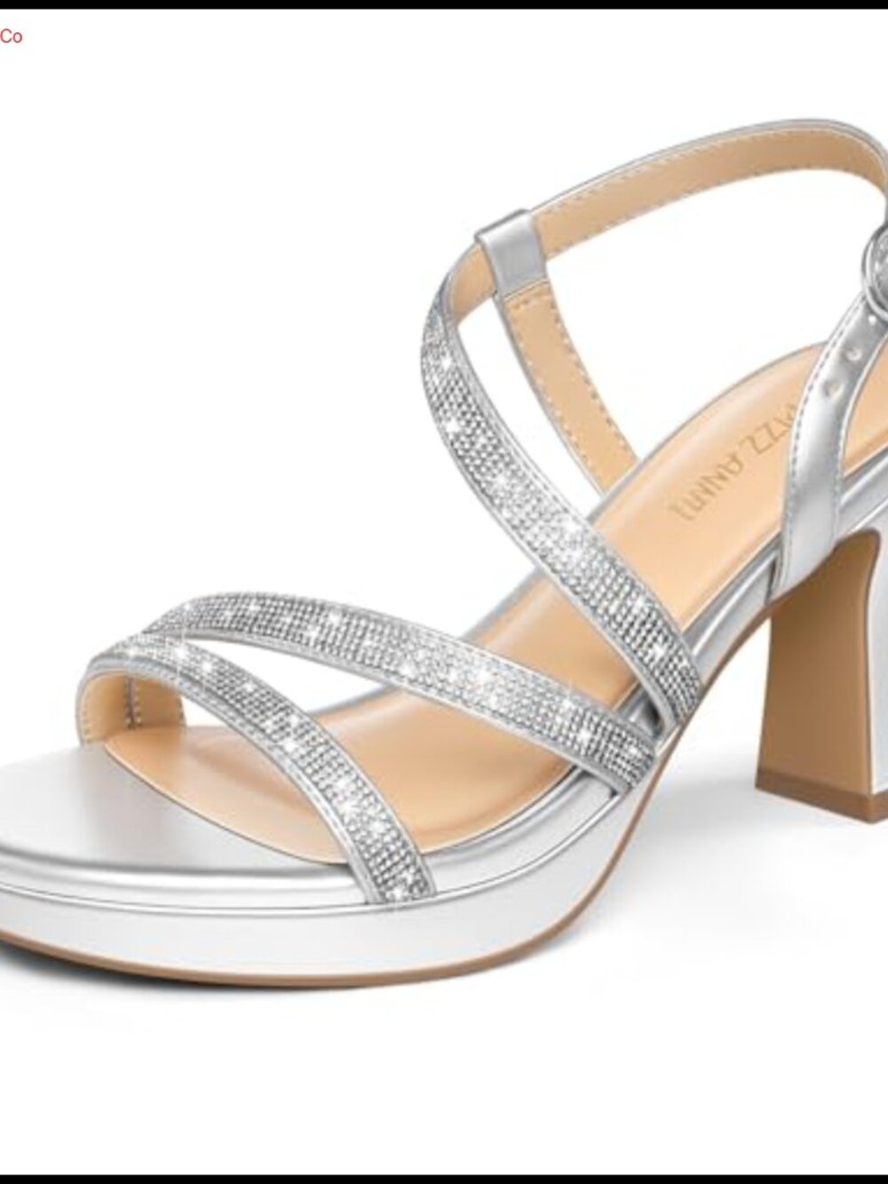 PIZZ ANNU Women's Platform Block Heel Sandals 3 Inch Chunky Heels Open Toe